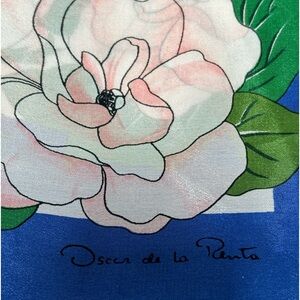 Vintage 100% silk Oscar de la Renta scarf. Made in Japan.